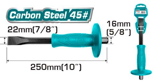 TOTAL BURIN PLAT THT4211026   22 mm MANCHE : 16 mm