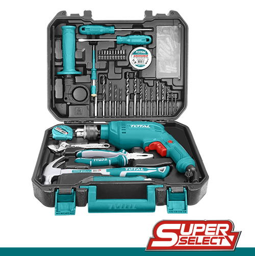 TOTAL JEU PERCEUSE+OUTILS 115 PCS THKTHP1152