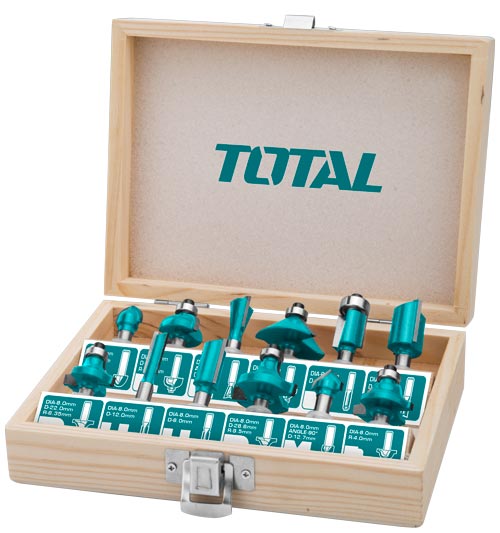 TOTAL JEU MECHES FRAISEUSES TACSR0121     6 mm 12 PCS 