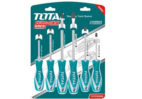 TOTAL JEU DE TOURNEVIS X6PCS THT250606   6PCS