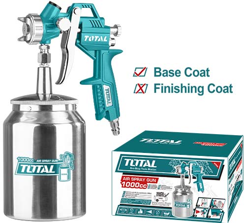 TOTAL PISTOLET PEINTURE BASE PNEUM TAT11001 1000CC