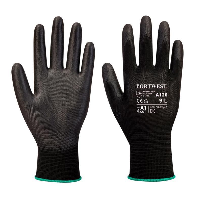 GANT DE PRECISION EN POLYURITANE NOIR/GRIS