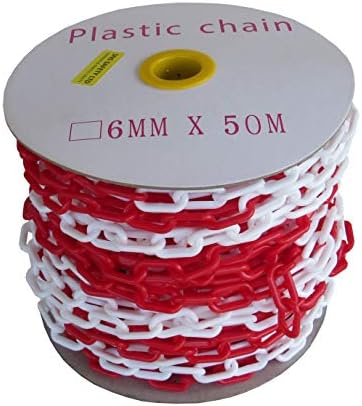 [SEC10009001] CHAINE PVC #8MM  8106 BLANC/ROUGE