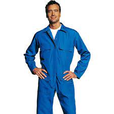 [SEC10002015] COMBINAISON DE TRAVAIL GRIS/BLUEROY IMPRIME CC ET DOS