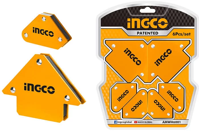 INGCO    JEU SUPPORTS DE SOUDAGE MAGNÉTIQUES 6 PIÈCES