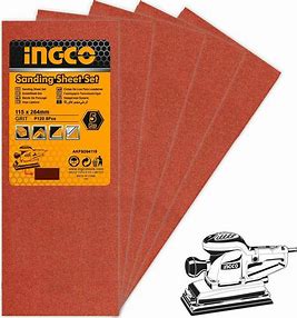 INGECO  JEU FEUILLES ABRASIVES PONÇAGE5PCS 264*115MMFS3502