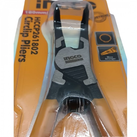 INGCO    PINCE CIRCLIPS EXTERIEUR À TÊTE DROITE 180MM