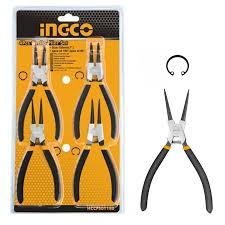 INGECO  SET DE 4 PINCES CIRCLIP EN ACIER DE CARBONE