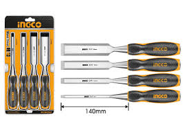 INGECO  SET DE 4 CISEAUX À BOIS 6mm.12mm.19mm.25mm