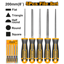 INGCO    SET DE 5 LIMES EN ACIER 200MM