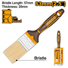 INGCO    PINCEAU POUR PEINTURE À L'HUILE 63MM
LONGUEUR DES POILS : 57 MM