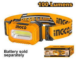 INGECO  LAMPE FRONTALE À PILES 100 LUMENS
