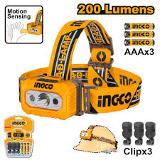 INGCO    LAMPE FRONTALE À PILES
