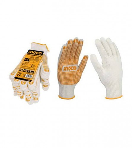 [HGVK05] INGCO    GANTS TRICOTÉS AVEC POINTS EN PVC  XL 