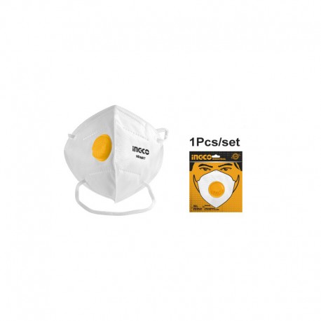 INGCO    MASQUE ANTI-POUSSIÈRE FFP2 AVEC VALVE