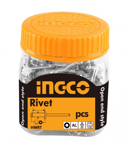 INGCO    RIVET 3.2X10MM
 BOÎTE DE 300 PIÈCES