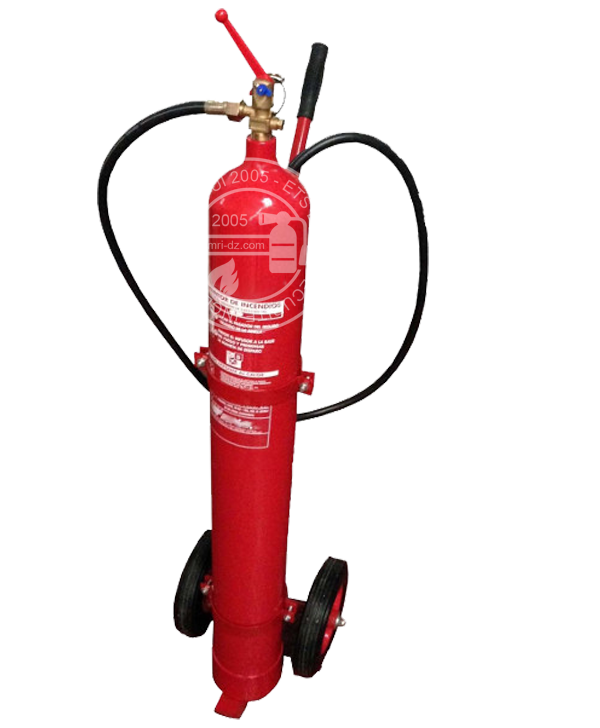 EXTINCTEUR CO2 10KG SUR CHARIOT AVEC ROUES