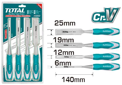 [THT41K0401] TOTAL JEU CISEAUX A BOIS 4PCS THT41K0401 6-12-19-25mm