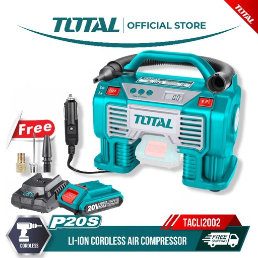 [TACLI2002] TOTAL COMPRESSEUR D'AIR AUTO A BATTERIE TACLI2002   