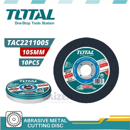[TAC2211005] TOTAL JEU DISQUE COUPE  METAL TAC2211005 10 PCS   105mm