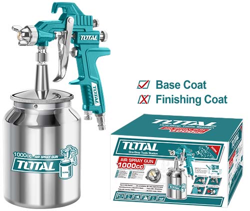 [TAT11005] TOTAL PISTOLET PEINTURE BASE PNEUM TAT11005  1000CC