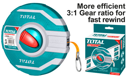 [TMTF12306] TOTAL RUBAN A MESURER EN FIBRE DE VERRE TMTF12306     30m