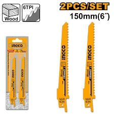 [SSB644D] INGCO    2 LAMES SCIE SABRE POUR BOIS - 150MM*19MM*1