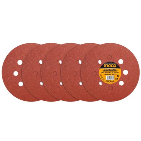 [AKRS150051] INGECO  JEU FEUILLES ABRASIVES PONCEUSE ORBITALE 5PCS 150MM