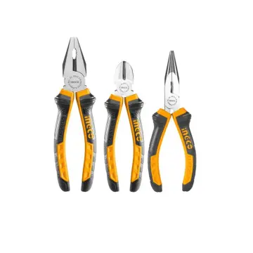 [HKPS08318] INGECO  SET DE 3 PINCES UNIVERSELLE 200MM +DIAGONALE 160MM +BEC LONG 160MM