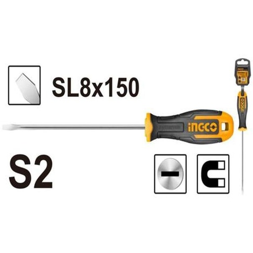 [HS688150] INGECO  TOURNEVIS À FENTE D:8MM L:150MM