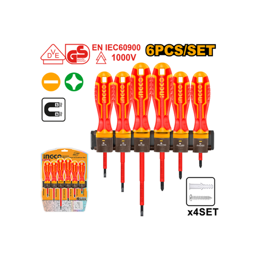 [HKISD0608] INGECO  TOURNEVIS ISOLÉS  SET DE 6 PIÈCES
