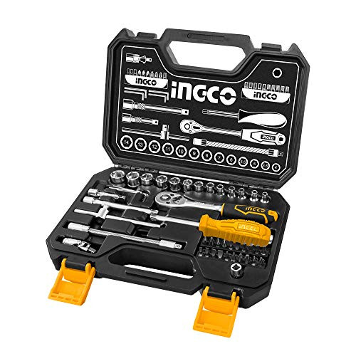 [HKTS14451] INGECO  SET DE DOUILLES 1/4 45PIÈCES