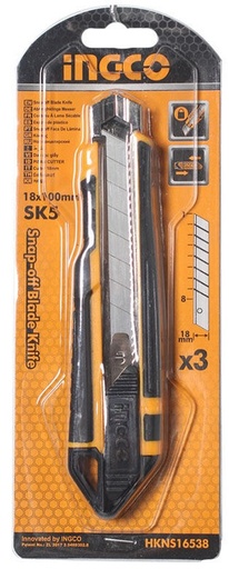[HKNS16538] INGECO  CUTTER 18MMX100MM 
3 LAMES: 169MM