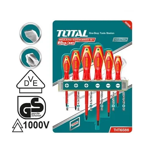 [THTIS566] TOTAL JEU DE 6 TOURNEVIS ISOLÉS THTIS566 