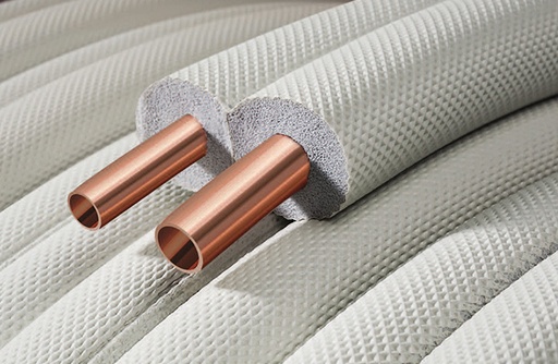 [TUR3858] BITUBE CUIVRE FRIGO EN COURONNE  ISOLANT 3/8 x 5/8